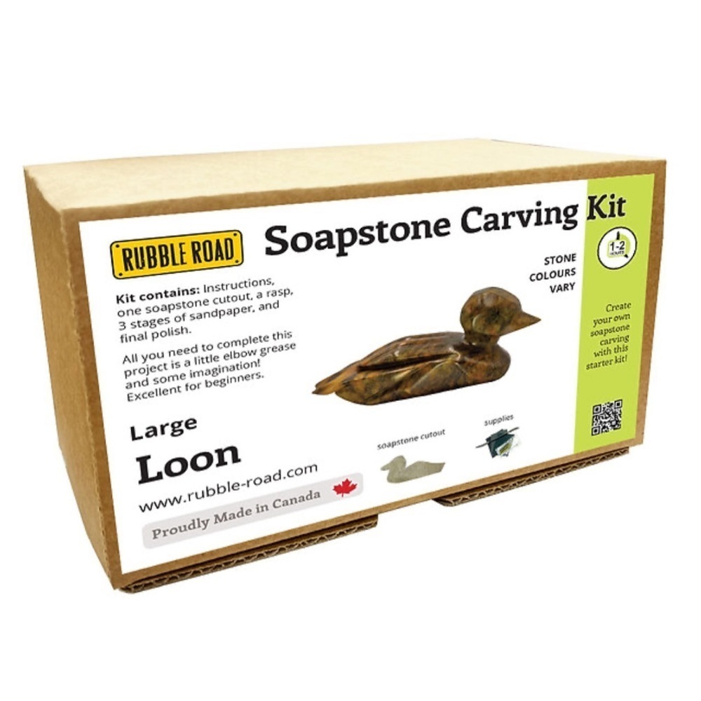 Soapstone Carving Kit - Loon Rubble Road DIY CRAFT GIFT valentines - Picture 1 of 6